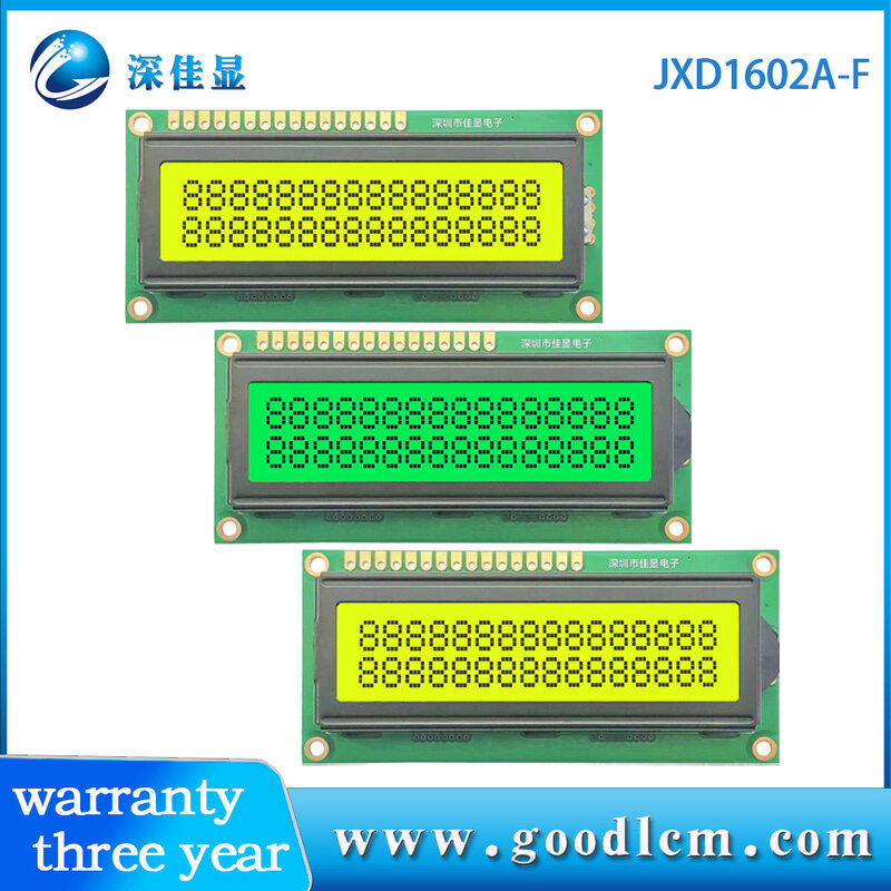 1602a-f 2X16จอแสดงผล Lcd 16X02 I2c โมดูล LCD Hd44780ไดรฟ์หลายโหมดสีมี5.0V หรือ3.3V