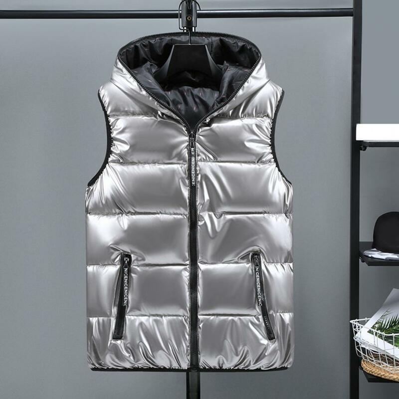 Huid-Touch Populaire Coldproof Zakken Vest Warm Vest Jas Capuchon Streetwear