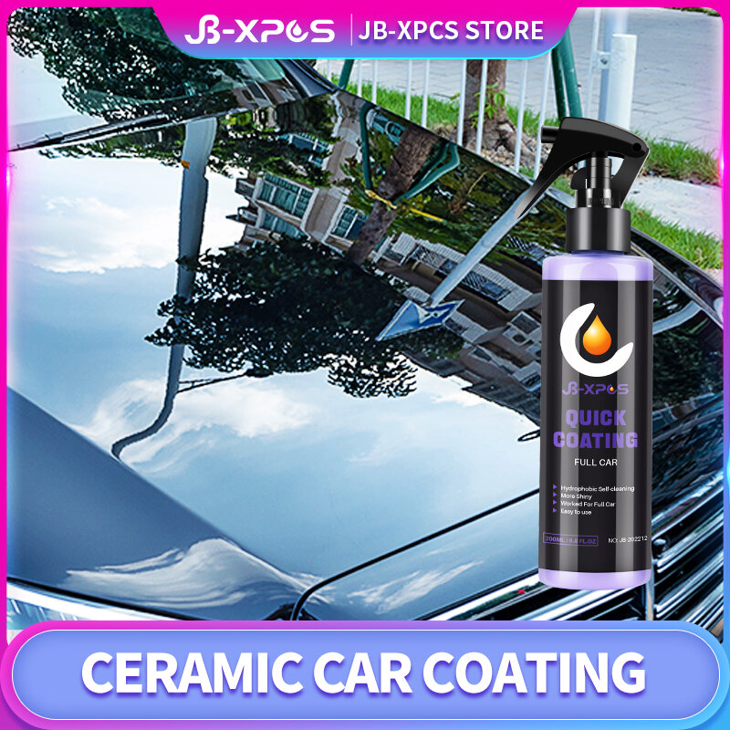 Liquid Ceramic Coating Spray Auto Coating Nano Waxing Hydrophobic Enhances wet shine on gloss and metallic paint finishes JB 12