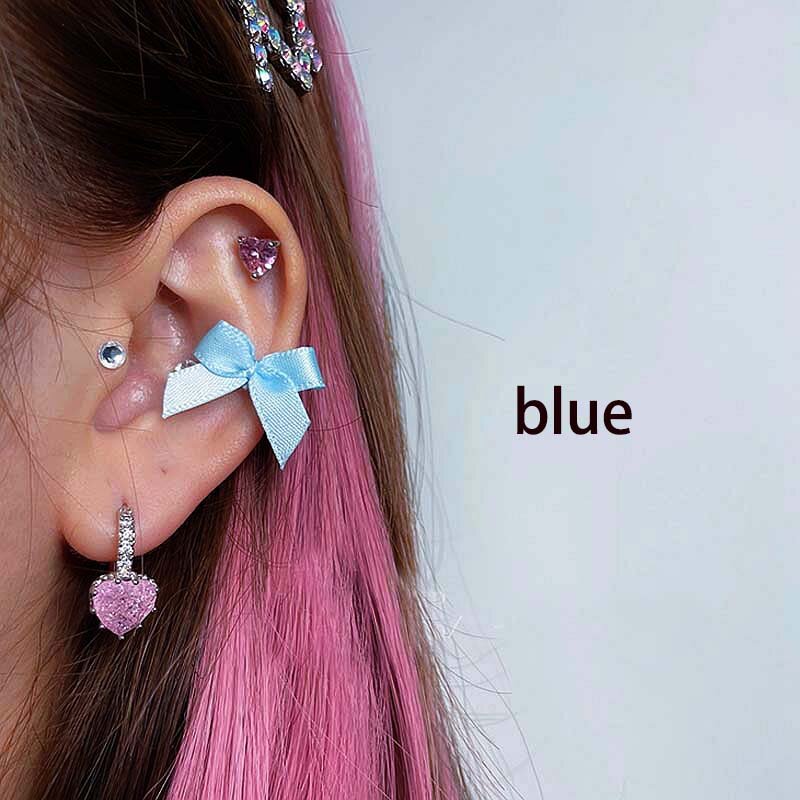 Brinco Helix Piercing Bow-knot Studs, anéis de orelha, concha, trago, lobe, cartilagem, jóias para mulheres, coreano, novo design, 20g, Y2K