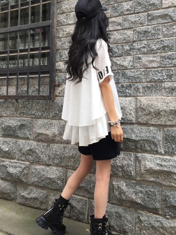 Женская винтажная блузка Max LuLu, белая блузка в британском стиле с принтом, свободная рубашка с коротким рукавом, Женские повседневные топы, л...