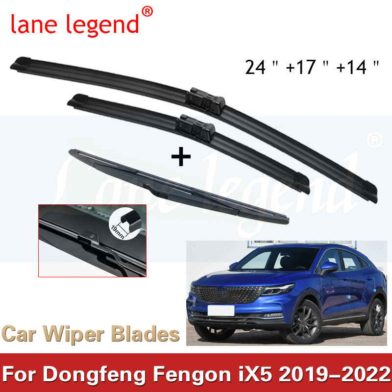 Lâminas do limpador do carro para Dongfeng Fengon iX5, lâmina do limpador de pára-brisas dianteiro, cortador de escovas, acessórios do carro, 2019, 2020, 2021, 2022