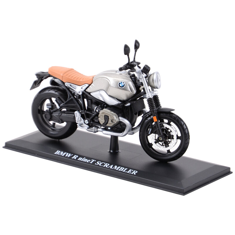 Maisto – BMW R nineT scerber 1:12, avec support, véhicules moulés, loisirs de collection, modèle de moto, jouets