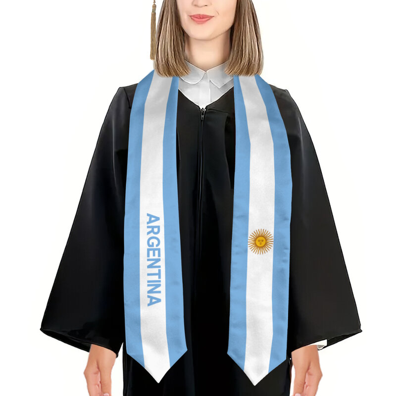 Châle de graduation Argentine et États-Unis Feel Stole Sash, Honor Study, Aboard International Students, Plus de design
