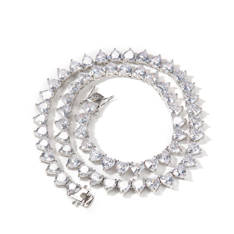 Ожерелье-чокер Uwin короткое с кубическим цирконием, роскошное Винтажное колье с цепочкой в форме сердца, микро-инкрустация, 6 мм