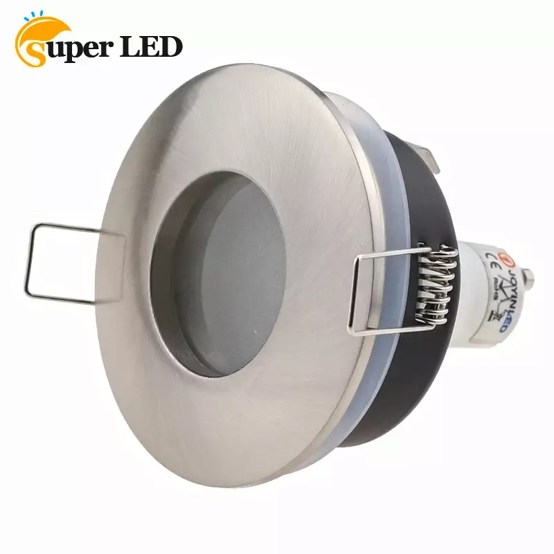 Branco cetim níquel LED globo ocular fixação, recesso Spotlight invólucro, Downlight montagem Frame, lâmpada de luz