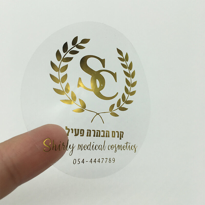 Etiqueta preta da folha do ouro, logotipo comercial, etiqueta feita sob encomenda do casamento, empacotamento dourado, redondo, transparente, 100 folhas