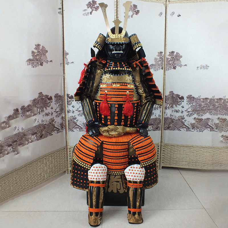 الساموراي الياباني درع الجنرالات القديمة المبارز مياموتو موساشي زي اليابان المحارب درع خوذة يمكن ارتداؤها