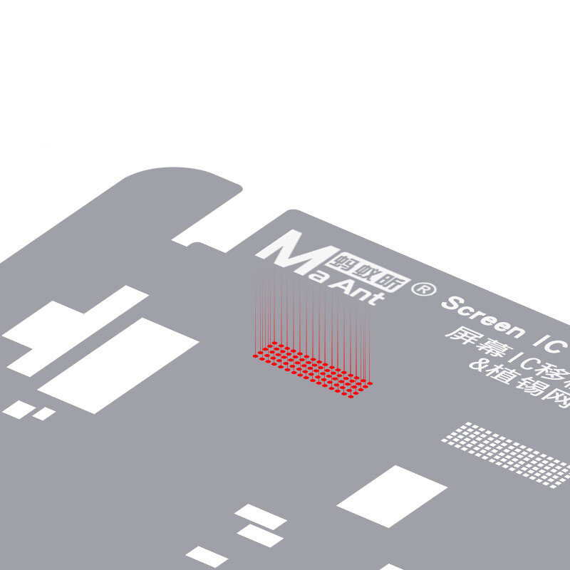 MaAnt Jaring Baja Pelindung Stensil Swap IC Layar untuk iPhone 11 12 13 Mini Pro Max Pop-Up Perbaikan Pemolesan IC