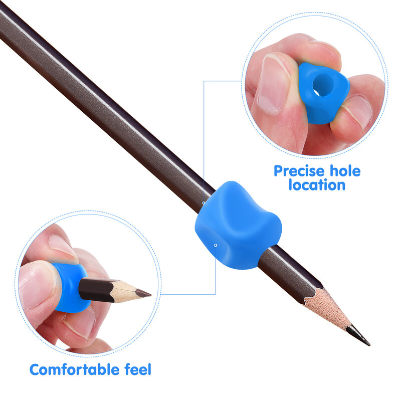 NUOBESTY 10Pcs Universal Ergonomic อุปกรณ์ช่วยเขียนเขียน Corrector สำหรับเด็กลายมือผู้ถือปากกาแก้ไขดินสอกรณี