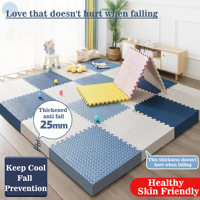 4 buah 30x2.5cm alas teka-teki bayi karpet lantai anak kasur bayi busa EVA selimut mainan edukasi tikar bermain untuk anak-anak