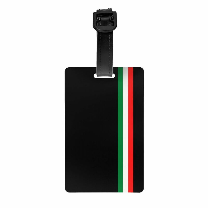 Минималистичный итальянский флаг, бирки для багажа, для чемоданов, модные итальянские бирки для багажа, личная Обложка, идентификационная этикетка