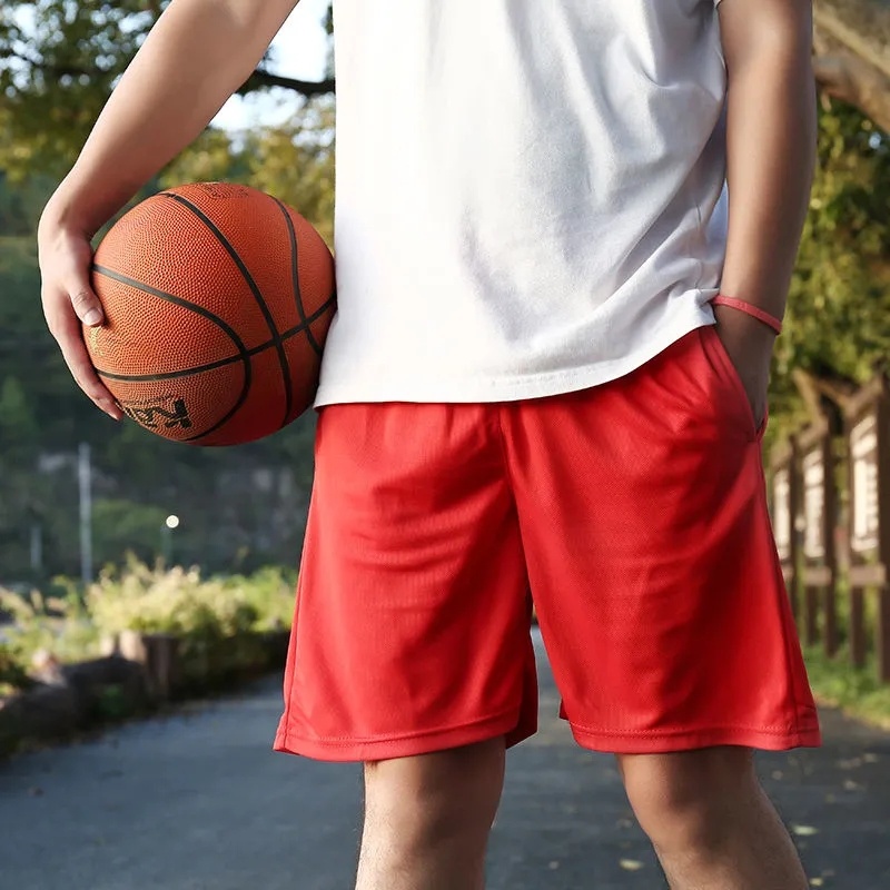 Pantalones cortos deportivos para hombre y niño, Shorts informales de entrenamiento de fútbol, uniforme de fútbol, correr, baloncesto, Color sólido, pantalones cortos de playa sueltos