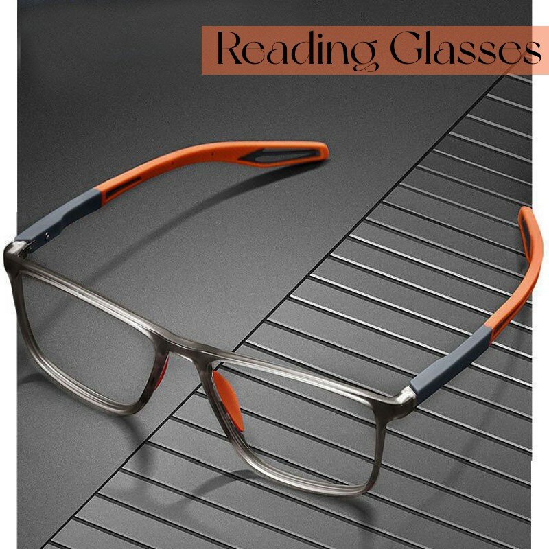 Kacamata baca Anti cahaya biru, ultra ringan TR90 olahraga presbiopia kacamata Wanita Pria penglihatan jauh kacamata optik Diopters untuk + 4.0