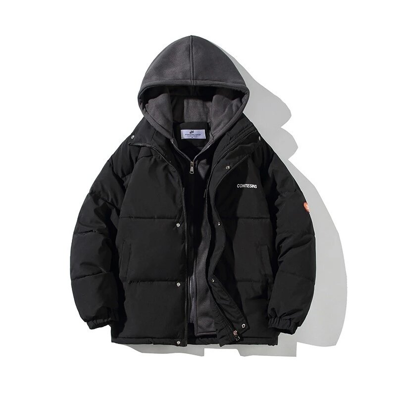 Женская зимняя куртка оверсайз, 2023 пуховое пальто с хлопковой подкладкой, женское свободное повседневное пальто, женская модная короткая парка с капюшоном