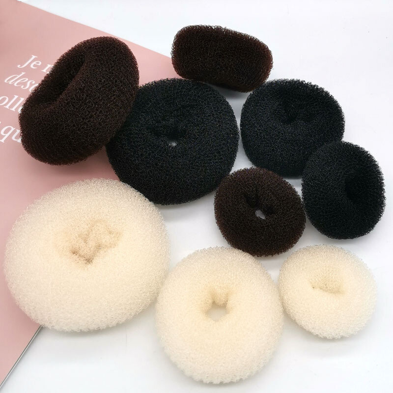 1Pc S M L Black/Brown/Ivory Magic Hair Bun Maker Donut Bagel For Hair Tools Hairpin Hair Accessories For Women Styling Braids