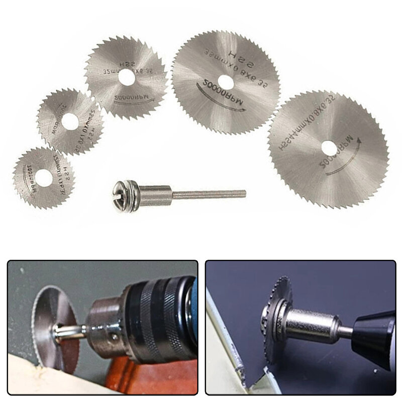 7PCS 22-44mm HSS Saw Blade Extension Rod For Sawing Soft Metal Gold Silver Tin Sheet Wood PVC Pipe Plastic Cutting Power Tool