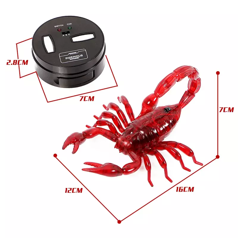 Infravermelho RC Scorpion Model Toy para Crianças, Animal Presente, Alta Simulação, Controle Remoto, Presente