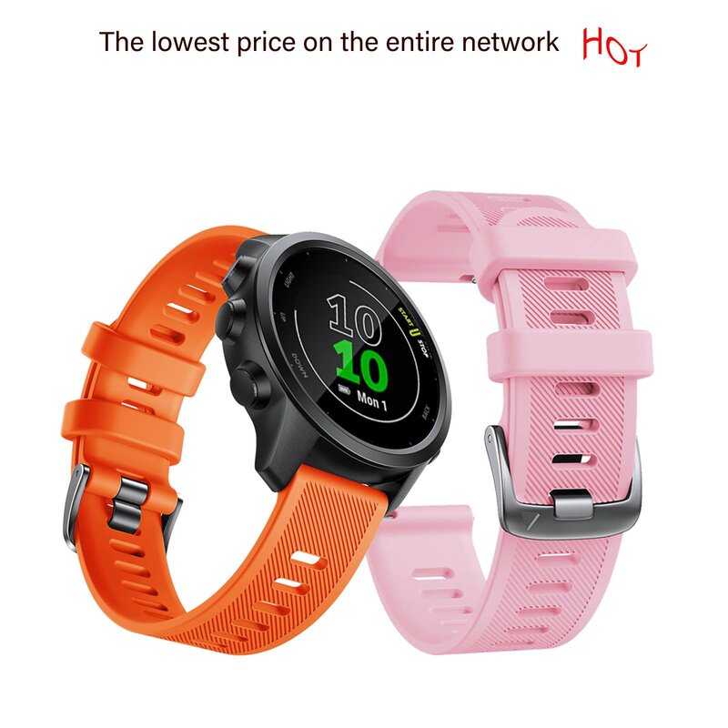 Gelang jam tangan pintar untuk Garmin Venu/SQ/SQ 2/2 20mm Plus, gelang jam tangan pintar untuk Garmin Vivoactive 3 5 tali Forerunner 245 645 158 55 Correa