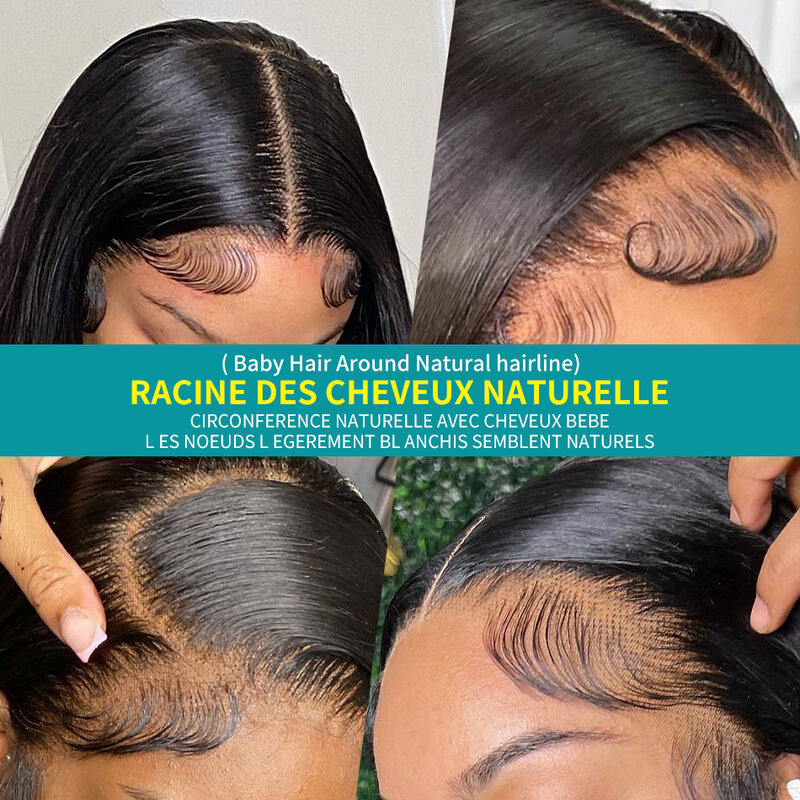 MEODI-Perruque Lace Front Wig lisse brésilienne naturelle-Sophia, cheveux humains, 13x4, 13x6, pre-plucked, HD 360, pour femmes