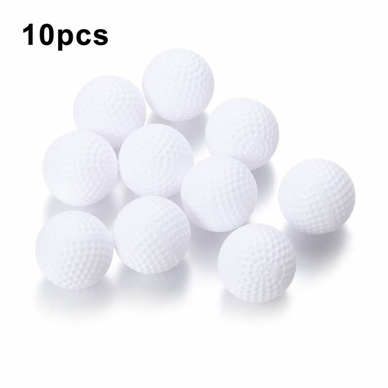 10Pcs Golf Ball Dauerhafte Weiß Hohl Golf Ball Ball Sport Indoor & outdoor Air Ball Weiche Textur Sport Praxis bälle Golf Werkzeug
