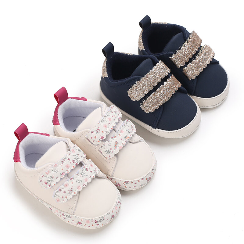 VALEN SINA-zapatos y calcetines de moda para bebé, zapatillas deportivas blancas para niña, zapatos planos suaves para bebé, zapatos informales para primeros pasos