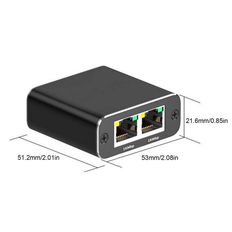 Divisor Ethernet de 1 a 2 tomas, adaptador divisor de conectores RJ45, divisor de red Rj45, adaptador de placa PCB de alta calidad