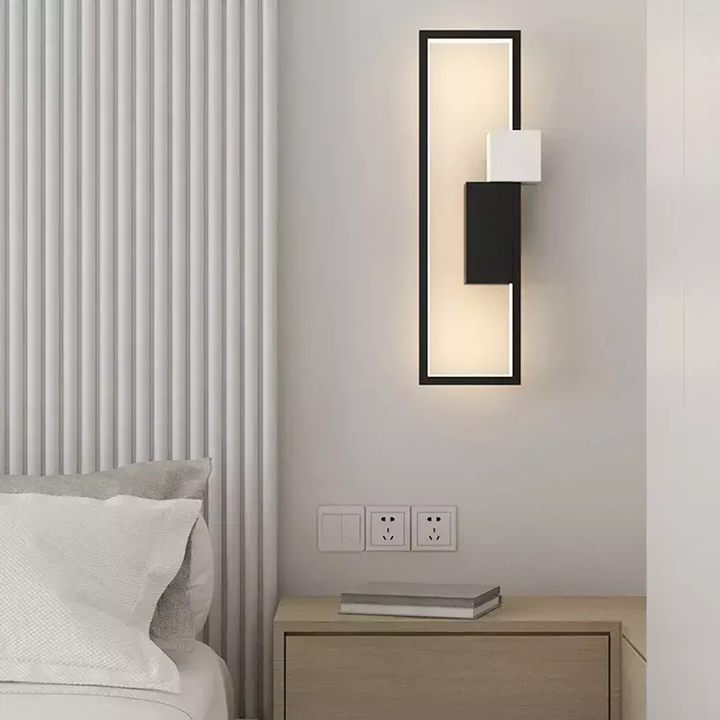 Moderna lampada da parete a LED per soggiorno studio camera da letto comodino corridoio scale applique da parete decorazioni per la casa apparecchio di illuminazione per interni