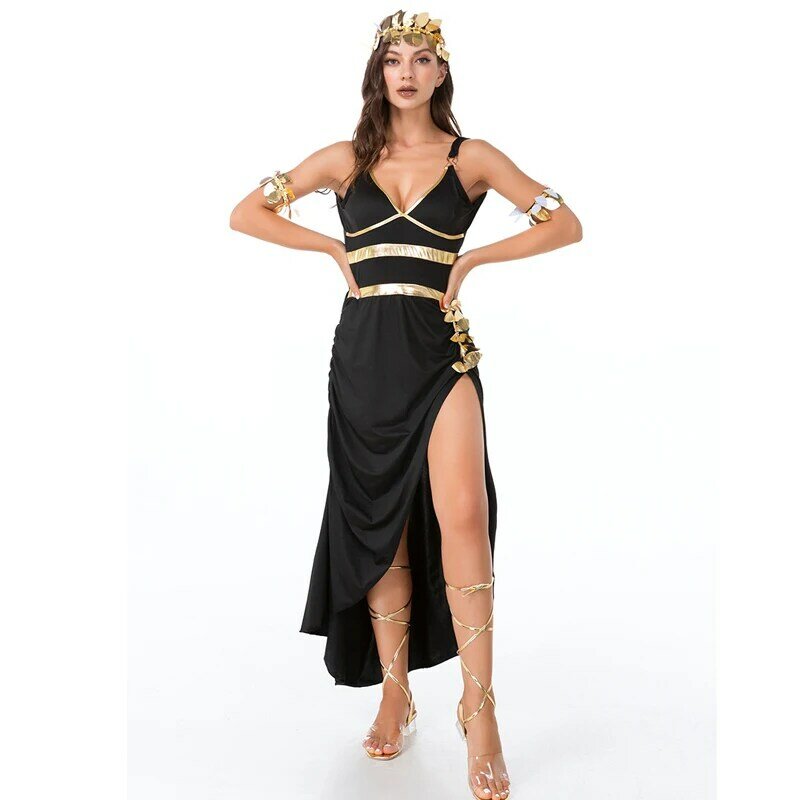 Costume de Déesse Grecque Sexy pour Femme, Robe Arabe, Princesse Romaine, Cosplay, Halloween, Carnaval, ix, Barrage