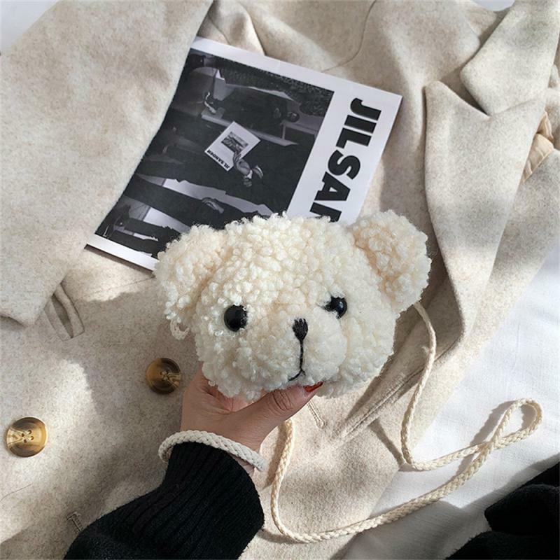 Cute Bear Plush Shoulder Bag For Children Kids Cartoon Messenger Bags kawaii Plush Purses little Stuffed Animals Backpack