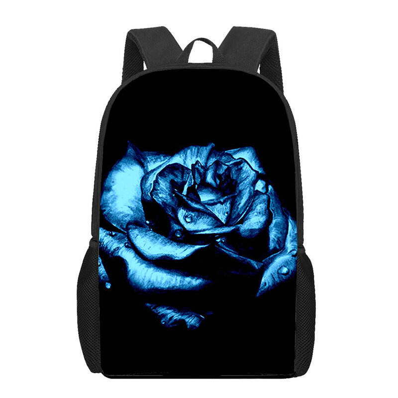Kolorowy kwiat róży torby szkolne dla chłopców dziewczynka plecaki szkolne z nadrukiem 3D torba dla dzieci plecak przedszkolny męska dziecięca torba na książki