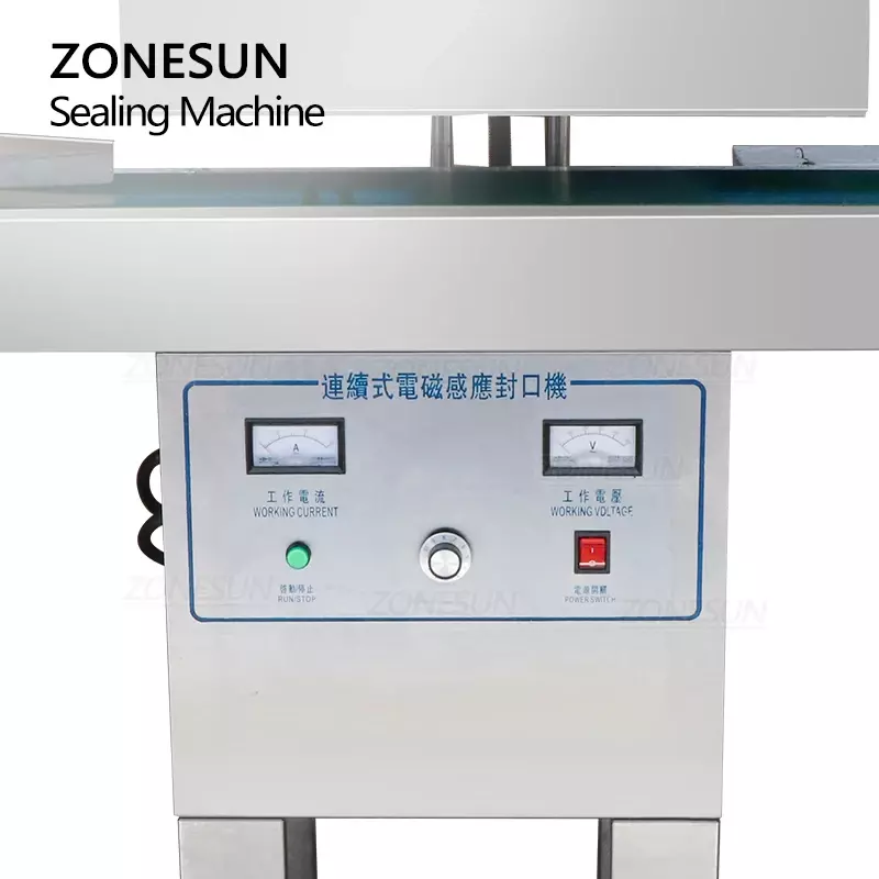 Zonesun-máquina automática de sellado Vertical de papel de aluminio, sellador de inducción continua electromagnético, ZS-FK2100B