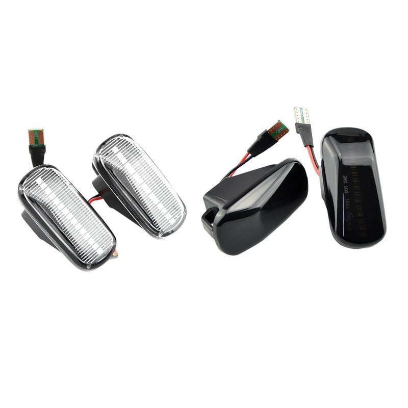 Indicador lateral dinámico LED para coche, lámpara de giro para Honda Accord Civic Acura piezas Fit Jazz Odyssey, blanco y negro, 4 CR-V