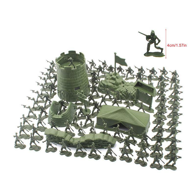 100pcs Military Toy Tank Aircraft Helicopter Model Ar-my Men Soldier Action Figure Model Play Set Toys Birthday Gift For Boys