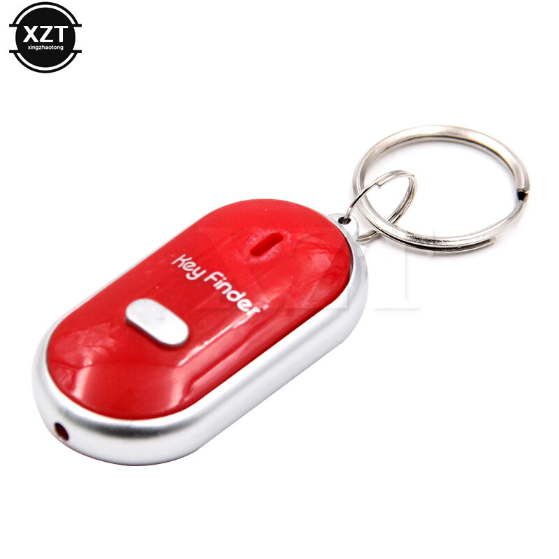 Anti-lost LED Key Finder Locator Key Chain Whistle Audio Induction Wireless GPS Locator Key Anti-lost Device with Flashlight