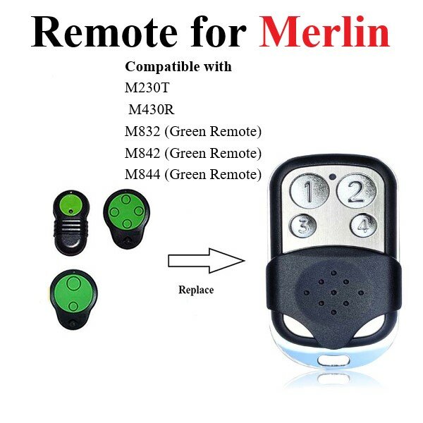 Mando a distancia para puerta de garaje Merlin M832, 433,92 mhz, mando a distancia de código rodante, transmisor de repuesto