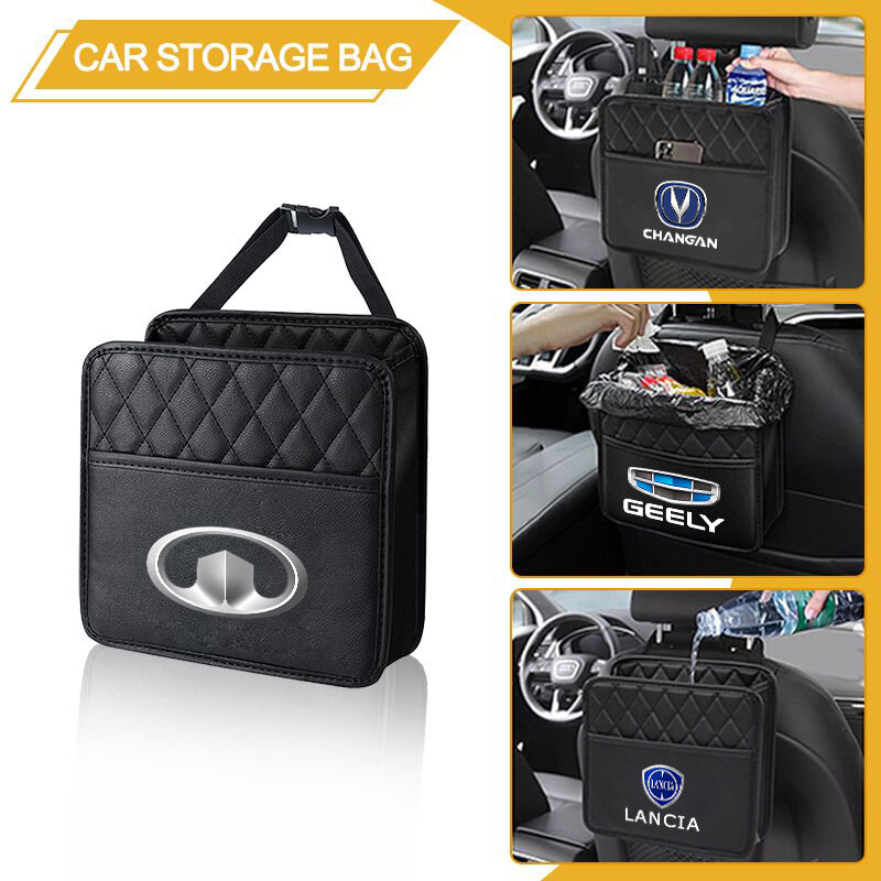Car Seat Back Storage Pocket In-car Suspension Storage Box For Toyota TRD Crown Reiz Corolla Prada Alphard Yaris Vitz Camry GT86