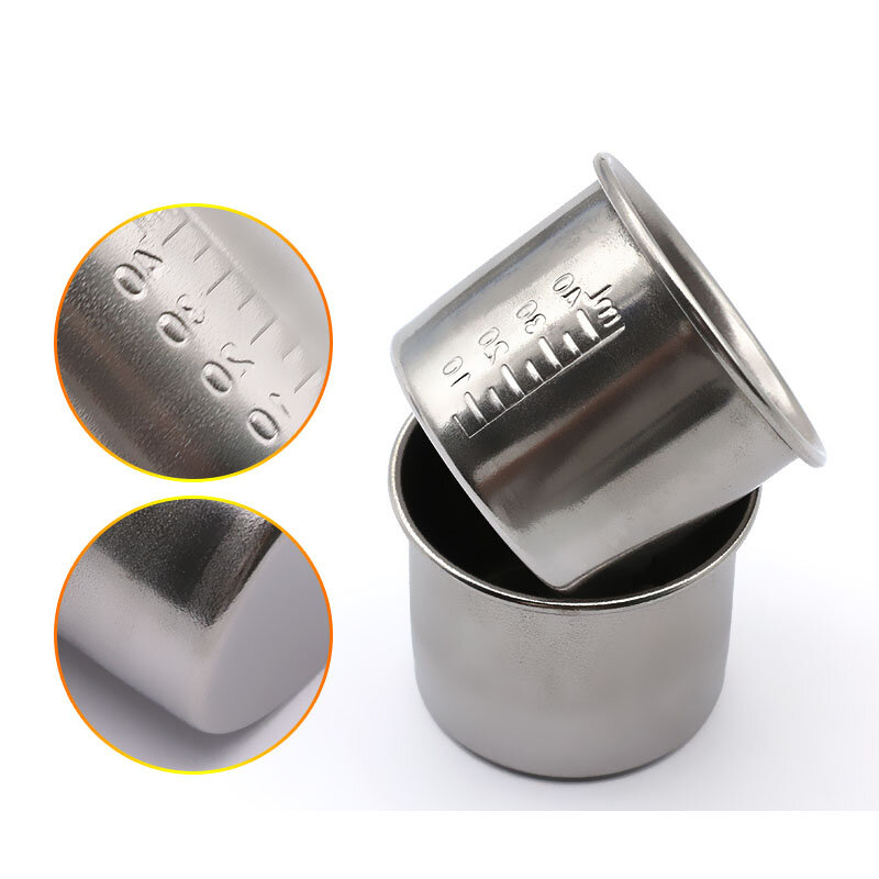 Thick stainless steel medicine small medicine cup liquid measuring cup has a scale 40ml