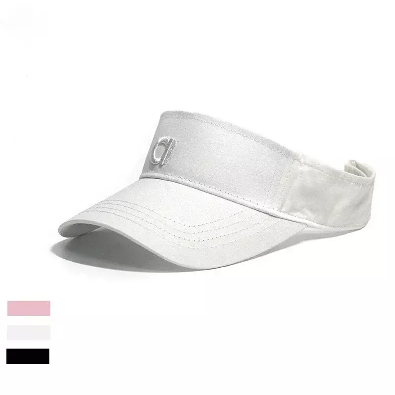 AL Yoga-Unisex Cotton Sun Hat, Viseira Ajustável, Proteção, Top Vazio, Sólido, Esporte, Tênis, Corrida, Protetor Solar, Boné de Beisebol