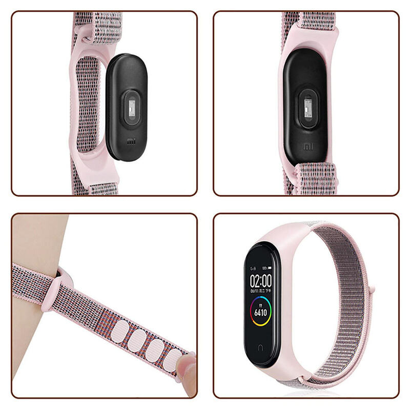 Bracelet à boucle en nylon pour Xiaomi Mi Band 4, 7, 6, 5, bracelet de montre, bracelet de sport, bracelet de montre, 7, 6, 5, 4, 3