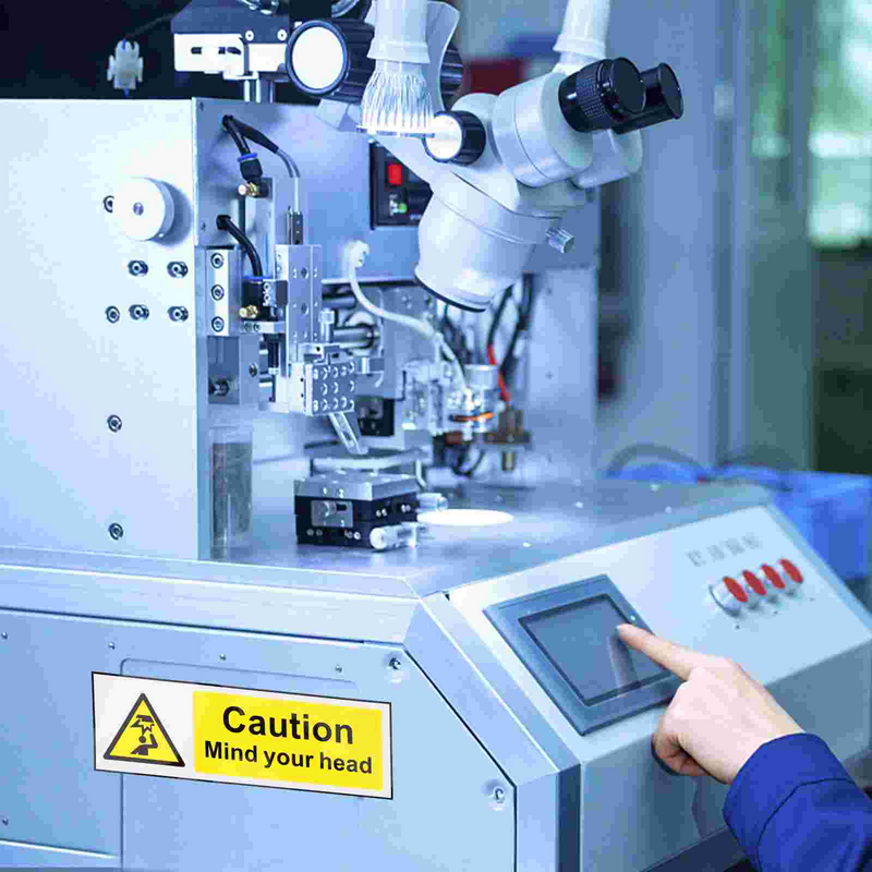 Adesivo precaução decalque colisão adesivo para equipamentos fábrica