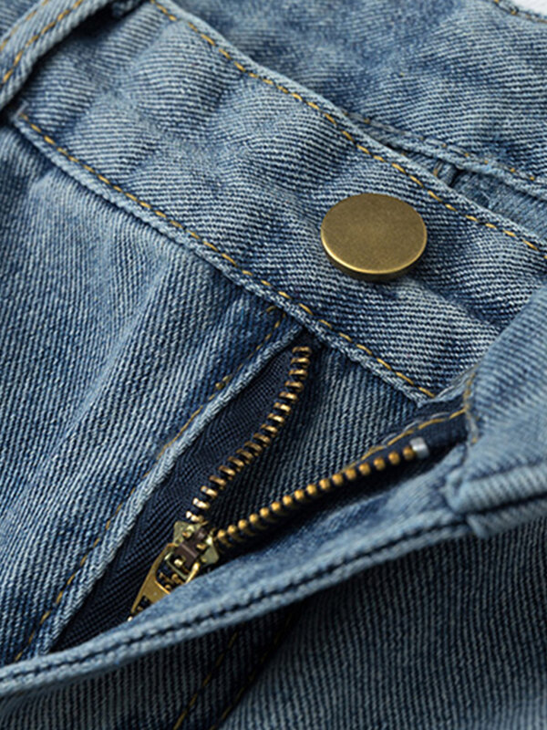 Fitaylor-Short en jean bleu pour femme, taille haute, jambes larges, décontracté, couleur unie, streetwear, bermuda, nouvelle collection été 2022