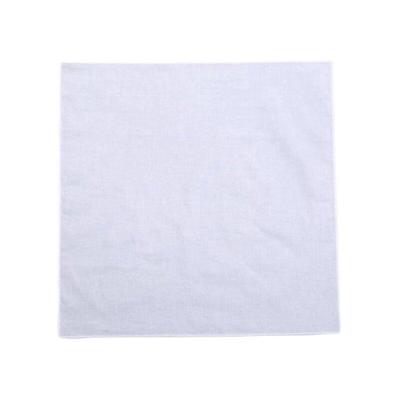 Weißes Taschentuch für Erwachsene, Baumwolle, quadratisch, superweich, waschbar, Taschentuch, DIY-Zubehör, Dropship