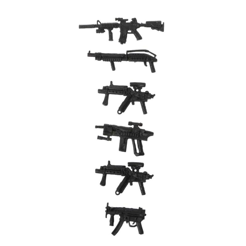 127D 6 Buah/Set Mainan Tentara Tentara Figur Aksi dengan Senjata Mainan Anak Figur Militer