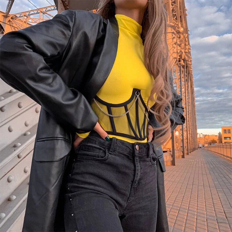 Cinto modelador de couro punk na cintura para mulheres Modelador Underbust Top espartilho com cinta esculpida