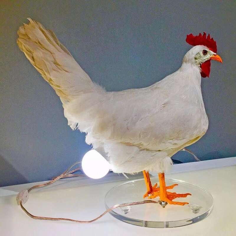 Luci notturne Decorative animali simulati divertenti decorazioni per la casa di pasqua Party Carnival Chicken Lamp Chick Night Light Ornaments