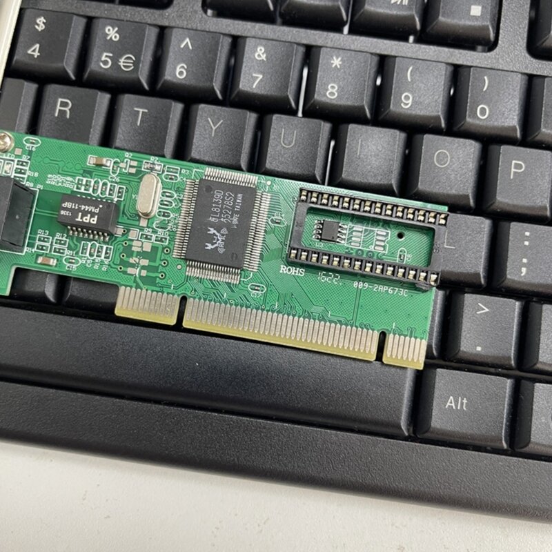 بطاقة PCI للشبكة RTL8139D بسرعة 10/100 ميجابت في الثانية للكمبيوتر المكتبي سهلة الاستخدام B0KA
