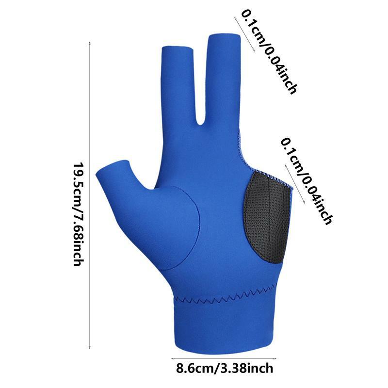 Gants de billard sans doigts, gants de tennis de table à 3 doigts, accessoires de billard universels et respirants