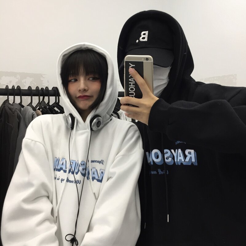 Suéter con capucha para hombre y mujer, chaqueta holgada con letras que combinan con todo, versión coreana de Ins, Otoño, 2022