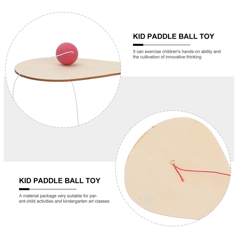 子供のための木製ラケット,パドルボール,教育ツール,落書きのおもちゃ,絵画,6個